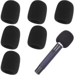 Bonnette micro noir, 6 pi�ces mousse protection microphone universel , microphone � main housse en mousse, ...