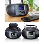 Boombox portable - radio dab + - fm � bluetooth - lecteur cd - ecran couleur