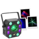 Boomtone dj lightshow 5fx boomtonedj - jeu de lumi�res � 5 effets - lzr, stroboscope, crystal ball, uv, ...