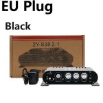 Bouche black eu - amplificateur hifi st - 838 2. 1 canaux voiture mp3 mini ampli entr�e aux r�glage des ...