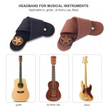 Boucle de sangle de guitare vintage en cuir, ceinture de scurit pour ukulele bass, accessoires d'entranemen ...