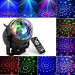 Boule disco, 15 couleurs boule facette commande vocale lampe de scne, lumire fte 360 rotation, jeux de ...