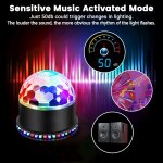 ¿boule disco, 5w led lumire disco rgb 51 leds musique contrle et mode automatique avec prise ue, ...