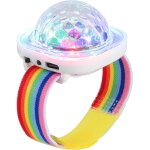 Boule disco - mini lampe led portable - montre stroboscopique - bracelet usb - chargement vocal - avec ... Boule disco - mini lampe led portable - montre stroboscopique - bracelet usb - chargement vocal - avec ...