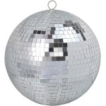 Boule disco miroir de 25 cm, id�ale pour une f�te ou un dj, effet de lumi�re de no�l (25 cm, argent�) ...