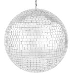 Boule disco miroir 295 mm, boule a facette miroir avec anneau de suspension, dcorations de fte de boule ...