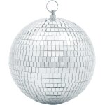 Boule disco miroir avec anneau de suspension de 20, 3 cm - grande boule disco argente pour dcorations ...