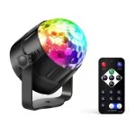 Boule disco rotative a 360, eclairage de scne a commande vocale, 16 couleurs avec tlcommande, effets ...