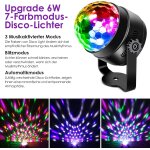 Boule disco de commande vocale, 2 pack 7 couleurs boule a facette avec télécommande 6w eclairage de scène ... Boule disco de commande vocale, 2 pack 7 couleurs boule a facette avec télécommande 6w eclairage de scène ...