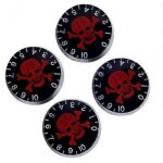 Boutons de contr?le de vitesse avec t�te de mort pour guitare electrique, rouge