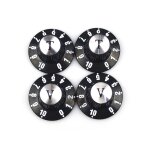 Boutons de contrle de la vitesse de tonalit et de volume de guitare en aluminium, argent, cloche de ...