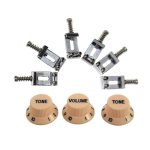Boutons de commande de guitare crme bleu fonc 1 volume et 2 tons pour selles de pont tremolo chromes ...