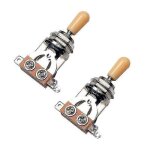 Bouton sélecteur de micro métrique a 3 voies, court et droit, pour guitare electrique lp, argent et beige ... Bouton sélecteur de micro métrique a 3 voies, court et droit, pour guitare electrique lp, argent et beige ...