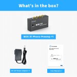 Box x1 - fosi bote audio x1, prampli phono pour platine phonographe pramplificateur mini stro audio ...