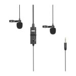 Boya m1dm double microphone lavalier - sortie trrs - c�ble 4 m