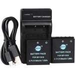 Bp - dc8 lot de 2 batteries li - ion et chargeur micro usb compatible avec les appareils photo leica ...