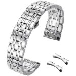Bracelet de montre en acier inoxydableextrémité droite et incurvée bracelet en métal 20mm bracelet de ... Bracelet de montre en acier inoxydableextrémité droite et incurvée bracelet en métal 20mm bracelet de ...