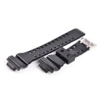 Bracelets de montre en caoutchouc hommes noir sport plonge silicone bracelet de montre bande boucle ...