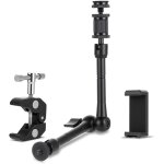 Bras magique de 11  - bras articul - support de table flexible pour appareil photo avec super pince ...