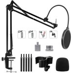 Bras micro pied et support pour blue yeti, yeti nano, hyperx quadcast, elgato wave, fifine k658 et autres ...