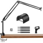 Bras de microphone avec élévateur, support de microphone ajustable avec filtre anti - pop extra - large, ... Bras de microphone avec élévateur, support de microphone ajustable avec filtre anti - pop extra - large, ...