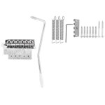 Bras tremolo trem bridge en argent avec vis de chevalet pour accessoires de guitare electrique a 6 cordes ...
