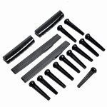 Broches de pont de guitare acoustique, 2 ensembles, selle et ecrou, noir, haute qualité jdko783 Broches de pont de guitare acoustique, 2 ensembles, selle et ecrou, noir, haute qualité jdko783