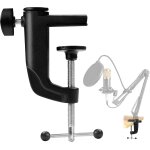 C - clamp base stand mounting accessory - pince c robuste table mtal collier fixation support pour microphone ...