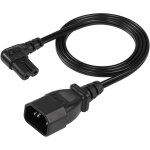 C�ble adaptateur ca 18 awg iec 320 c14 vers c7, iec 320 c14 m�le vers c7 angle femelle, cordon d'alimentation ...