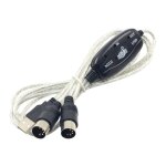 Cble adaptateur pro usb in - out i pour pc vers musique, convertisseur de clavier electronique, cble ...