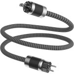 Cble d'alimentation hifi high end 2 m ofc plaqu argent avec prise schuko et connecteur de dispositif ...