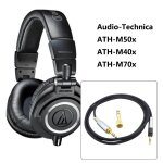 Câble audio de remplacement pour casques audio - technica ath - m50x / ath - m40x / ath - m70x Câble audio de remplacement pour casques audio - technica ath - m50x / ath - m40x / ath - m70x