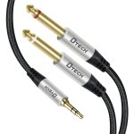 C�ble audio st�r�o 3, 5 mm vers 1 / 4 trs 1 / 8 vers double quarter ts 6, 35 mm r�partiteur en y pour ...
