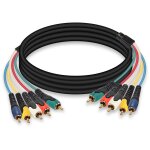 Cble audio vido 5 rca mle rvb vers 5rca mle plaqu or pour dvd, tv / hdtv, vcr, lecteur cd vcr, camscope, ...
