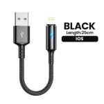 Cble de charge rapide usb ultra court de 0. 25m, pour batterie externe, mp3, mp4, appareil photo, iphone, ...