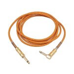 C�ble d'instrument de guitare 10ft instrument electrique basse amp cordon 1 / 4 pouce droit a angle droit ...