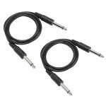 Cble dinstrument de guitare electrique de 6, 35 mm 3, 3 pieds, cordon droit a droit de 1 / 4 po pour ...