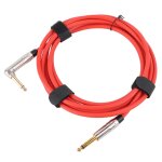 Cble dinstrument de musique 6. 35 guitare folk electrique basse audio connexion ligne rduction du ...