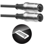 Câble din 5 broches métal 180 mâle vers din 5 broches métal 180 mâle longueur 2 métres Câble din 5 broches métal 180 mâle vers din 5 broches métal 180 mâle longueur 2 métres