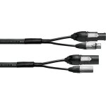 C�ble dmx hybride xlr 3 pts + powercon true1 1. 5m - cordial elc cph1. 5 - dmx1 - pwr1 - t1