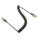 Câble enroulé d'interface multimédia hd haute vitesse 4k 60hz câble à ressort mâle à mâle pour tablette ... Câble enroulé d'interface multimédia hd haute vitesse 4k 60hz câble à ressort mâle à mâle pour tablette ...