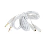 C�ble d'extension jack 3. 5mm m�le vers 2 femelles, c�ble audio auxiliaire pour - steelseries siberia ...