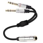 Cble d'extension rpartiteur audio trs femelle 1 / 4  vers double stro mle en y plaqu or pour amplificate ...