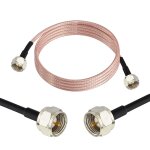 Câble f 2m 75ohm câble d'extension rg179 connecteur f mâle vers mâle pour modems tv, tuners internet ... Câble f 2m 75ohm câble d'extension rg179 connecteur f mâle vers mâle pour modems tv, tuners internet ...