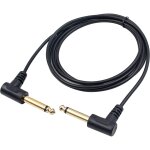 Câble de guitare, 6, 35 mm, coudé a 90 degrés mâle vers mâle pour guitare electrique, basse, ampli, clavier, ... Câble de guitare, 6, 35 mm, coudé a 90 degrés mâle vers mâle pour guitare electrique, basse, ampli, clavier, ...