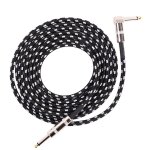 C�ble de guitare audio m�le a m�le, cordon a tricoter en cuivre, prise droite de 6. 35mm pour basse acoustique ...