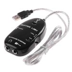 Cble de guitare usb cble d'interface guitare vers usb link audio pour pc adaptateur d'enregistrement ...