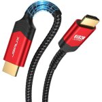 Cble hdmi 10 m, long cble hdmi 2. 1 fibre optique 8 k haute vitesse 48 gbps 8 k @ 60 hz, 4k @ 120 hz, ...