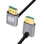 Cble hdmi 2. 1, hdmi mle vers mle double angle de 90 degrs vers le haut 8k @ 60hz 4k @ 120hz 48 gbps ...