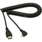 C�ble hdmi m�le vers micro hdmi coud� a gauche, adaptateur convertisseur hdmi m�le vers hdmi m�le plaqu� ...